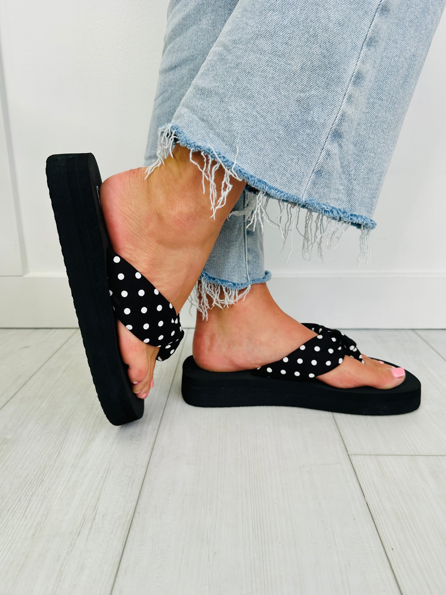 The Bold Tide Flip Flops In Polka Dots