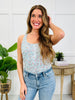 Soft Bloom Tank Top In Aqua
