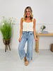 Right on Time Tummy Control Wide Leg Cropped Jeans