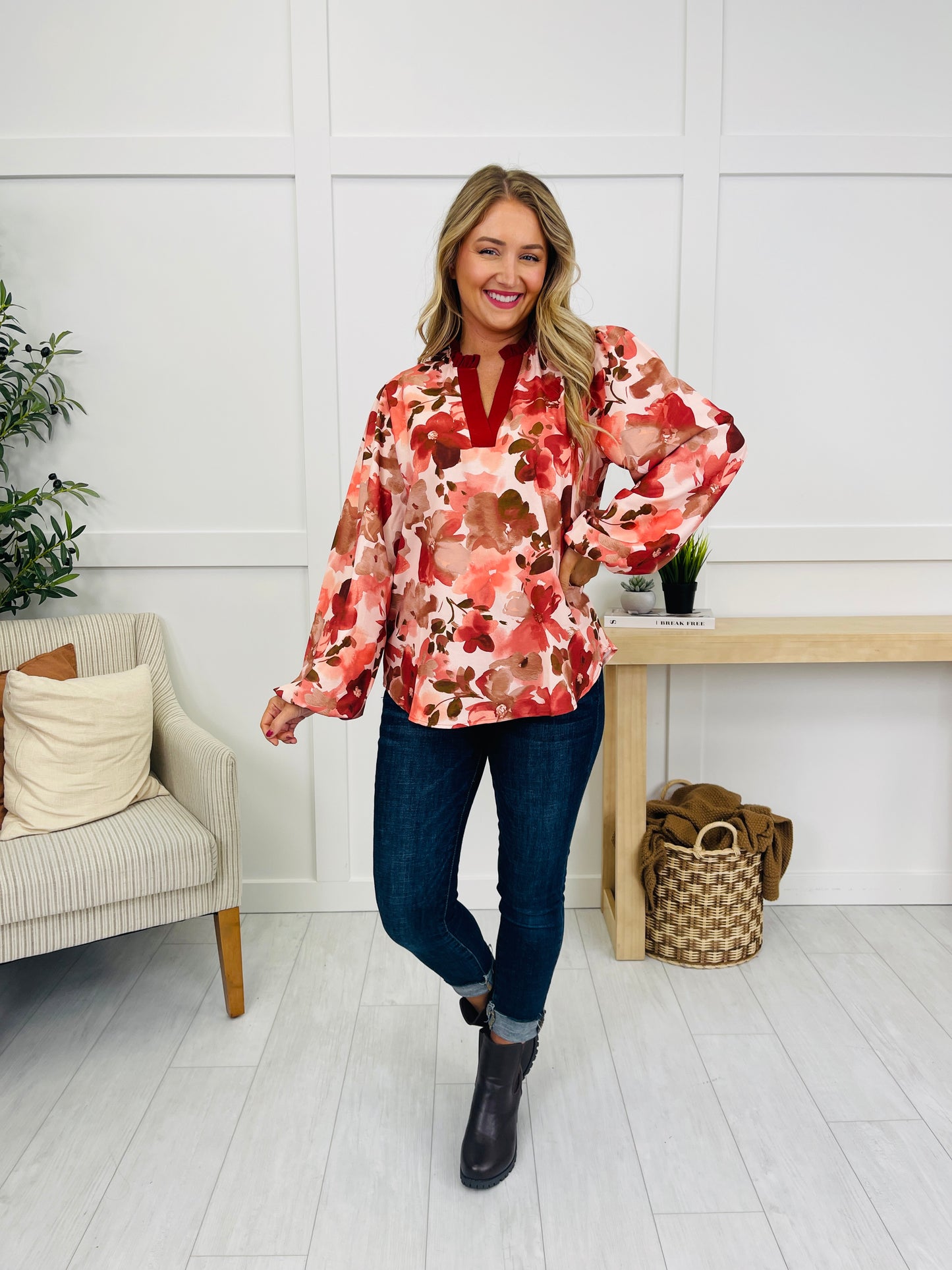 Frosted Blossoms Top