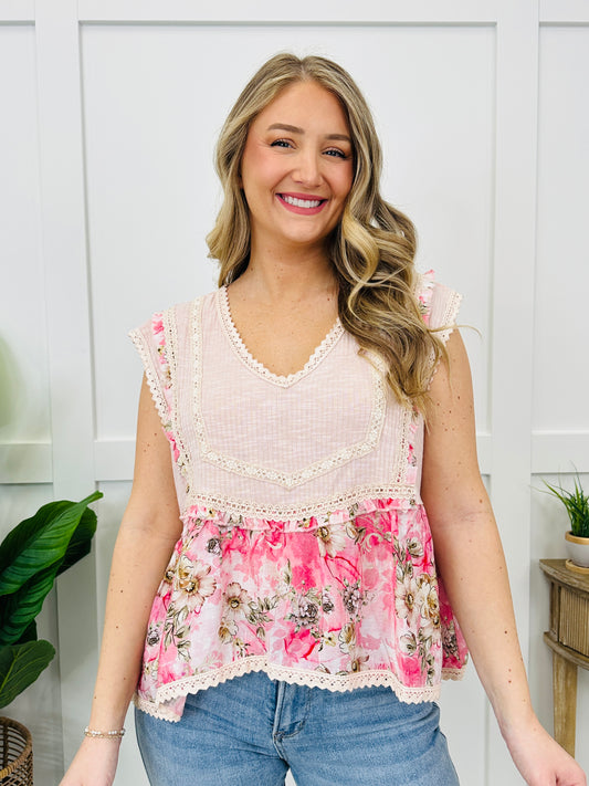 A Study in Stillness Tank Top In Pale Pink