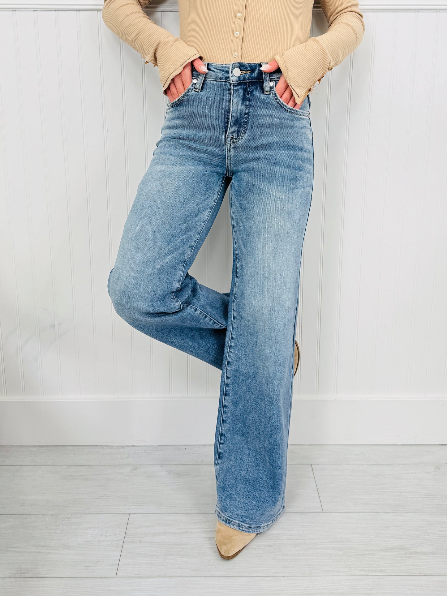 Fit Just Right Wide Leg Jeans With Tummy Control in Four Inseams