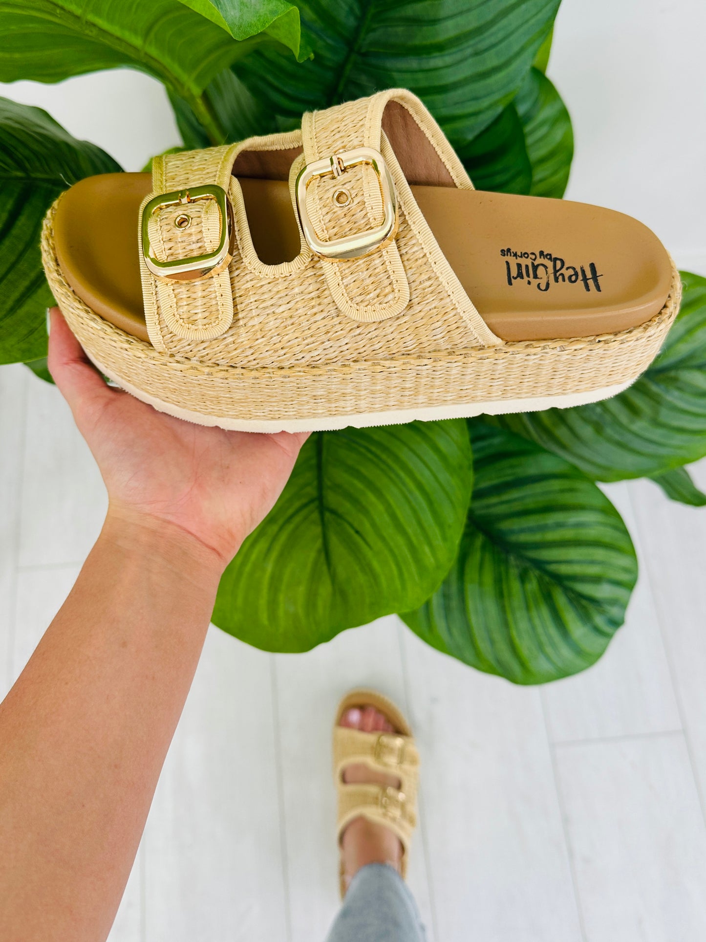 Step Above The Rest Platform Raffia Sandals