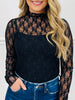 Sheer Fascination Top in Black