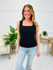 Petal Charm Tank In Black