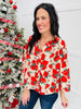 REG/CURVY Holiday Blossoms Top