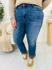 Judy Blue Mad for Plaid Cuffed Boyfriend Jeans in Reg/Curvy