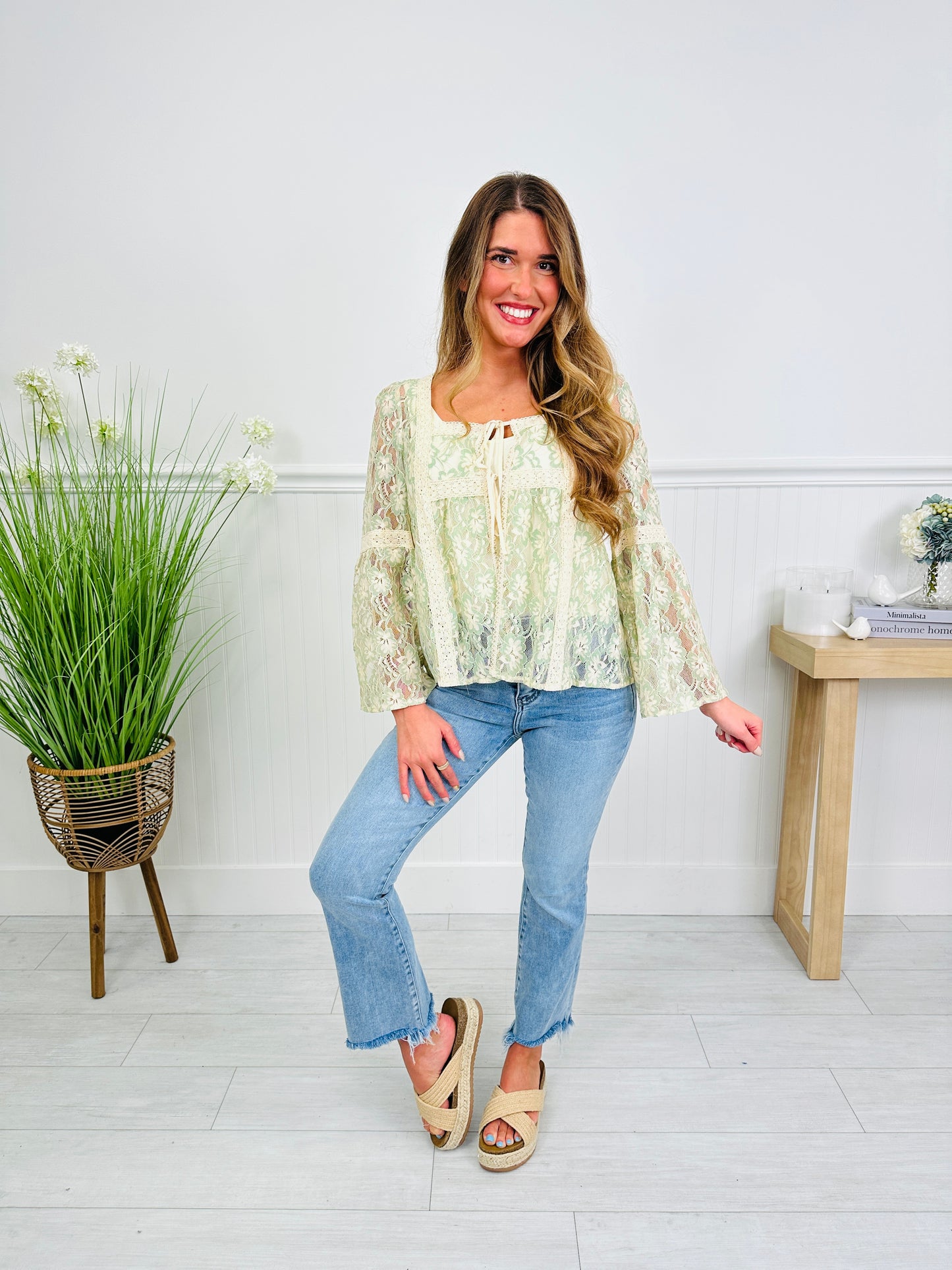 Whispering Willow Top in Spearmint