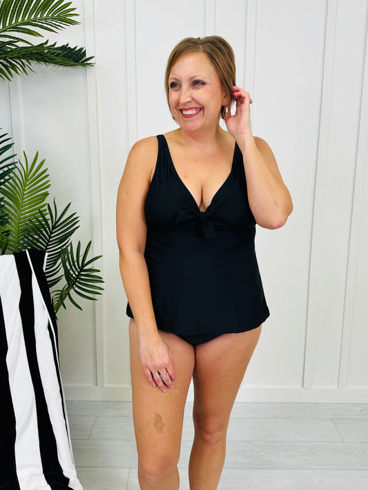 The Ashley Tankini Swim Top in Black