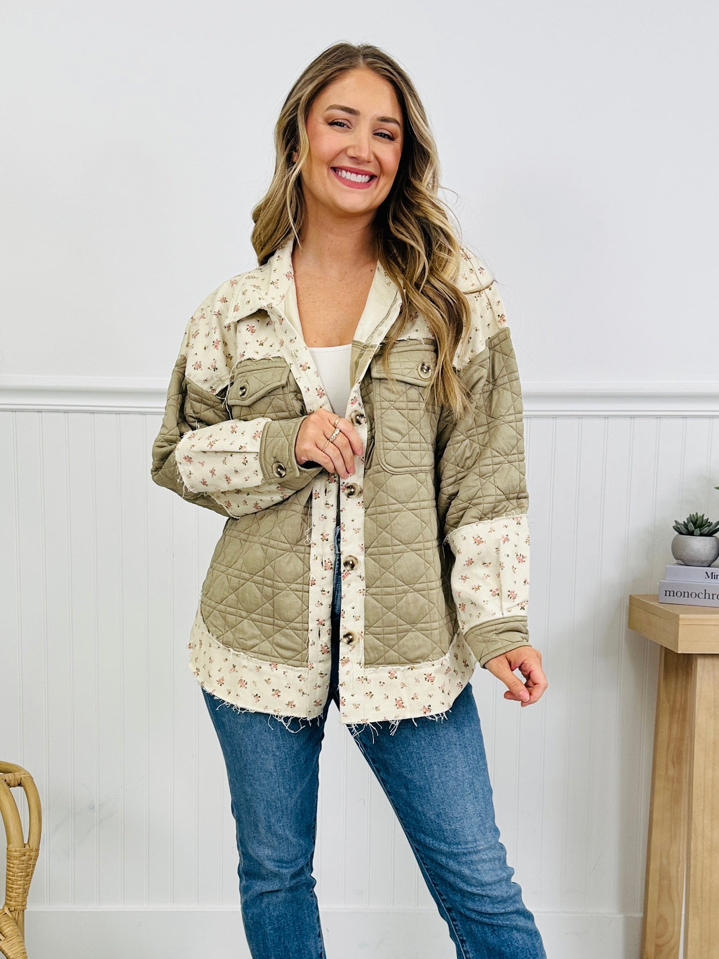 The Quilted Layer Jacket in Sage