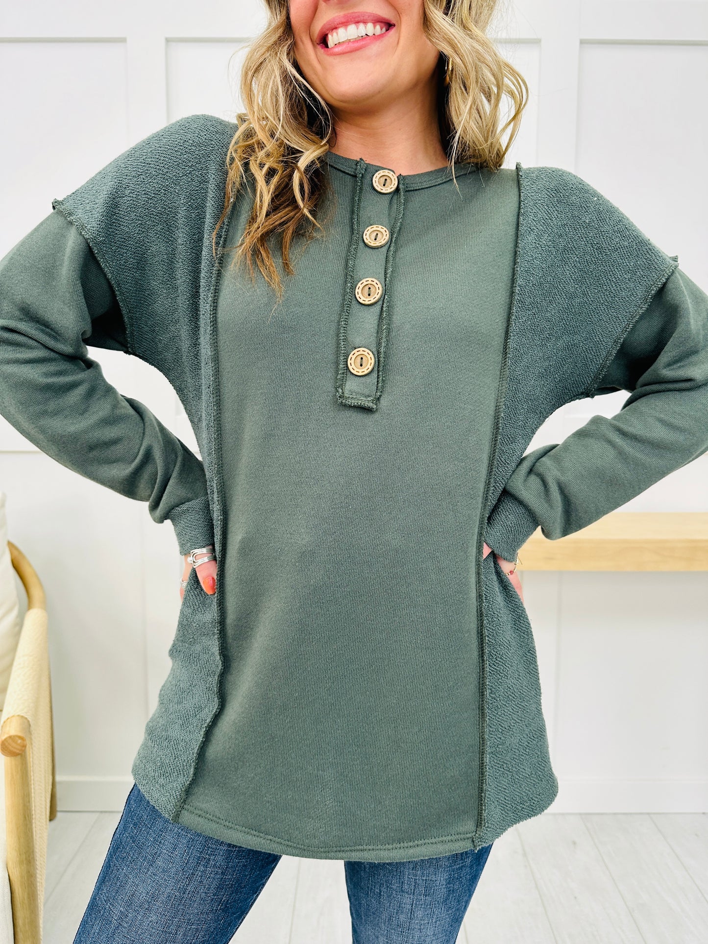 REG/CURVY Daydream Draped Long Sleeve Top- Multiple Colors!