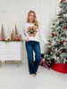 Holly Jolly Cat Mama Graphic Crewneck Sweatshirt