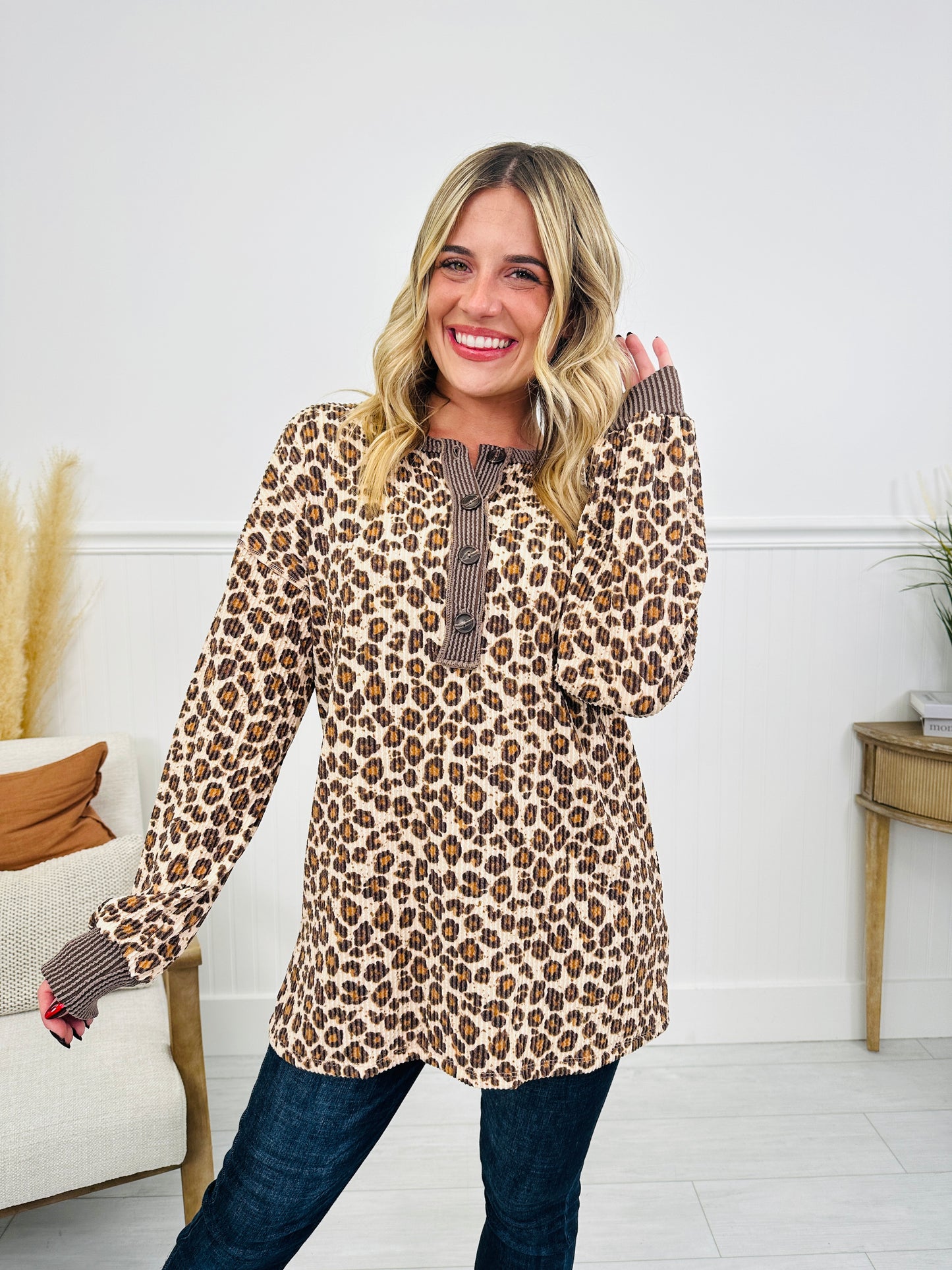 Spotted Moments Henley Top