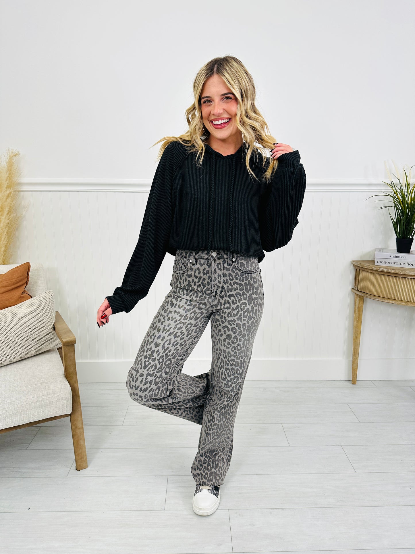 Wild Thing Tummy Control Grey Leopard Jeans