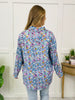 Wandering Patterns Top In Sky Blue Multi