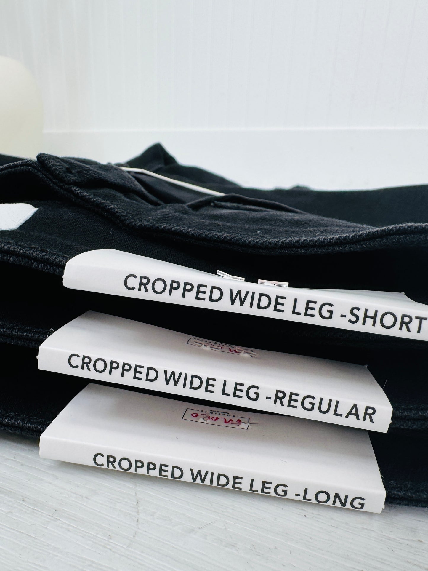 Black To Basics Tummy Control Cropped Wide Jeans In Multiple Inseams