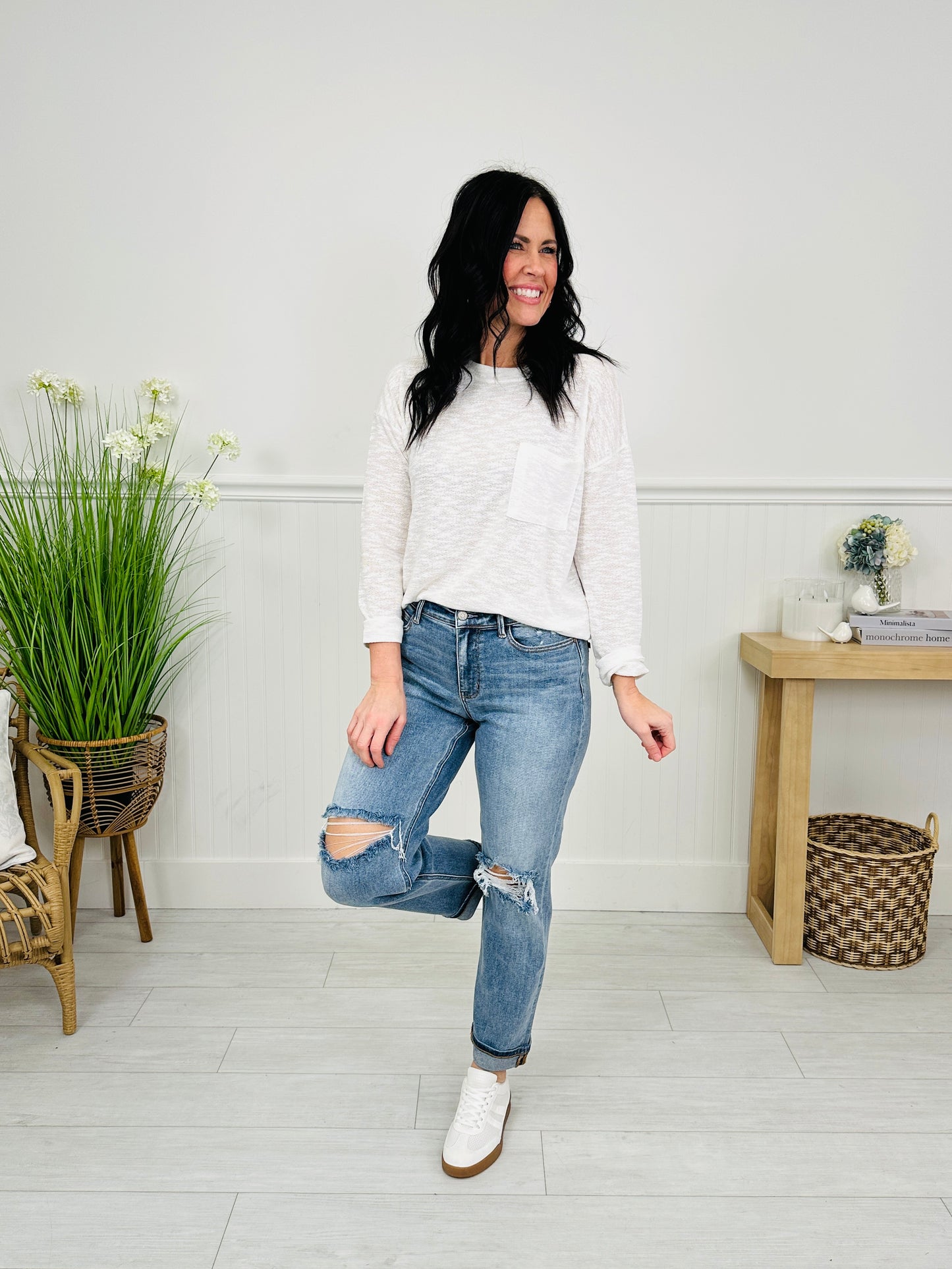 Judy Blue Spring Fling Boyfriend Jeans
