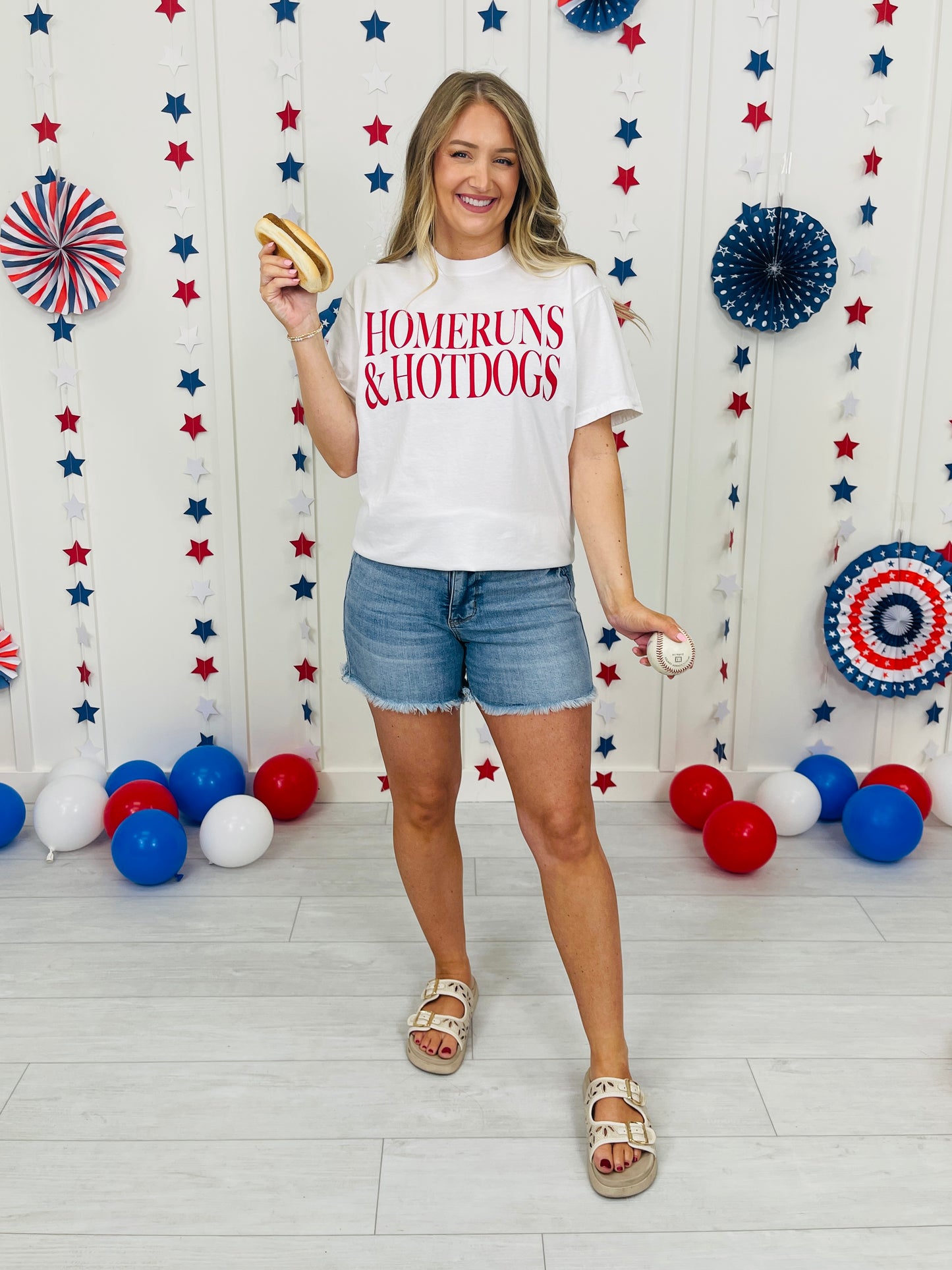 Homeruns & Hotdogs Graphic Tee