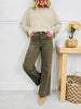 Olive On Repeat Tummy Control Straight Jeans