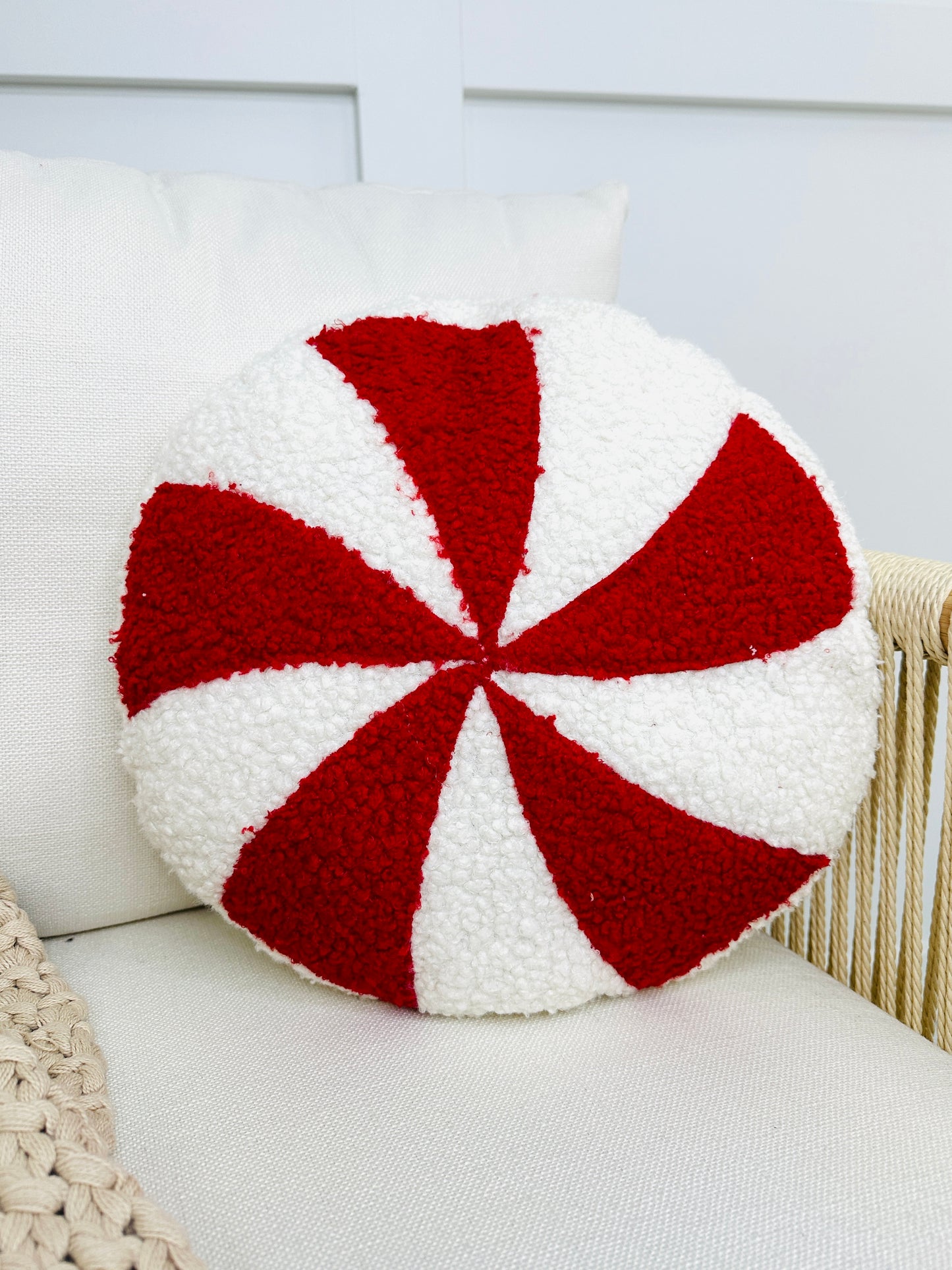 Round Sherpa Candy Pillow