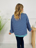 Stripe Story Pullover In Navy