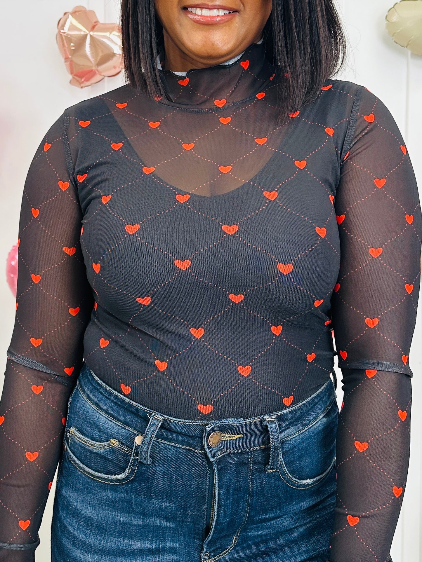 Cupid's Favorite Top in Black/Red