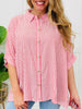 Striped Serenity Top in Ruby