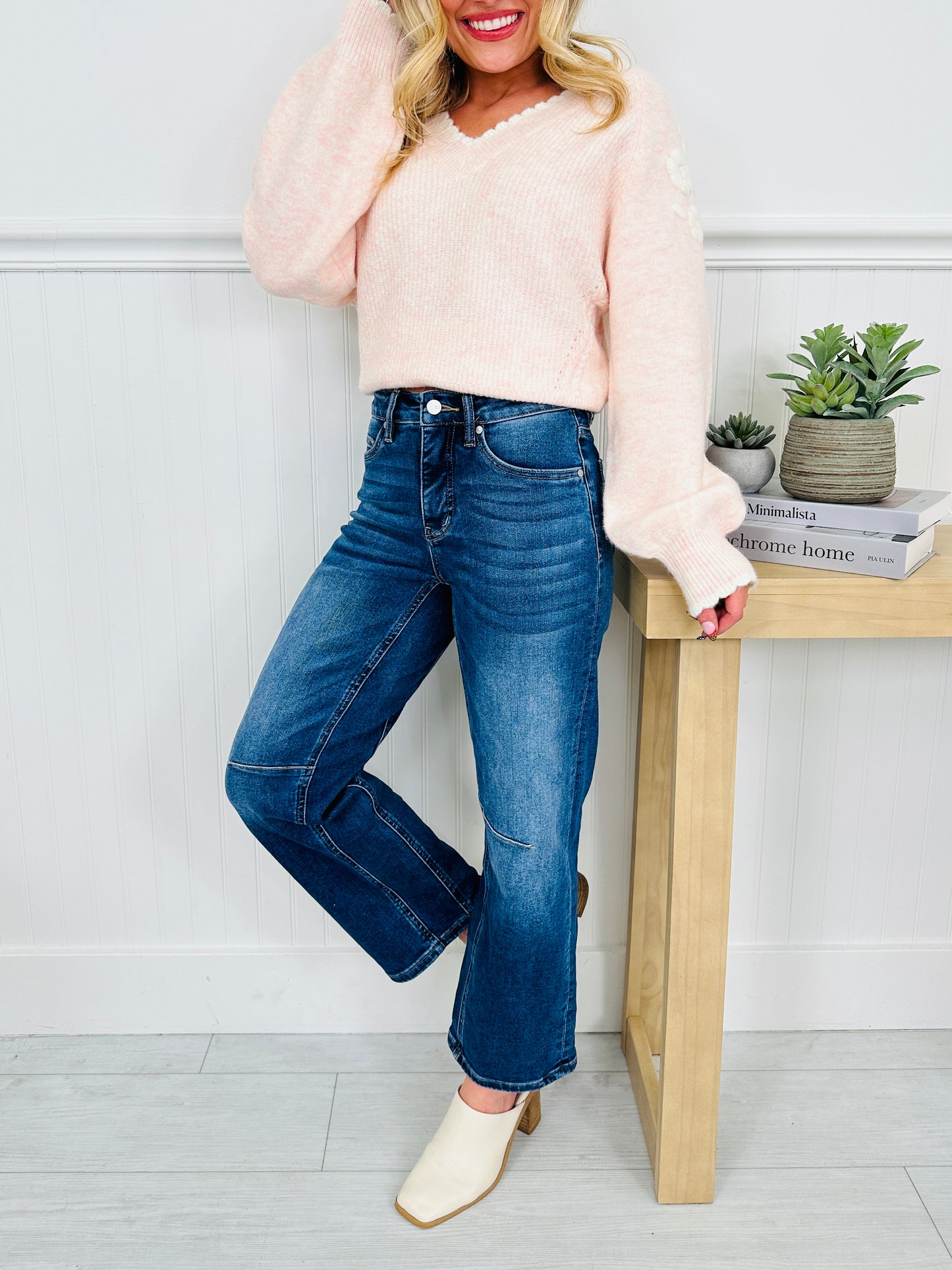 Carefully Curved Slim Barrel Jeans with Tummy Control