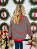 Striped With Cheer Pullover