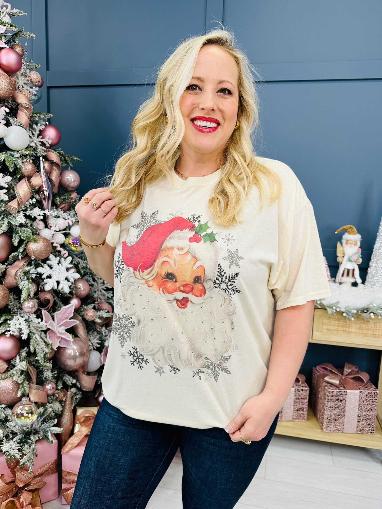 REG/CURVY Vintage Santa Vibes Graphic T-Shirt