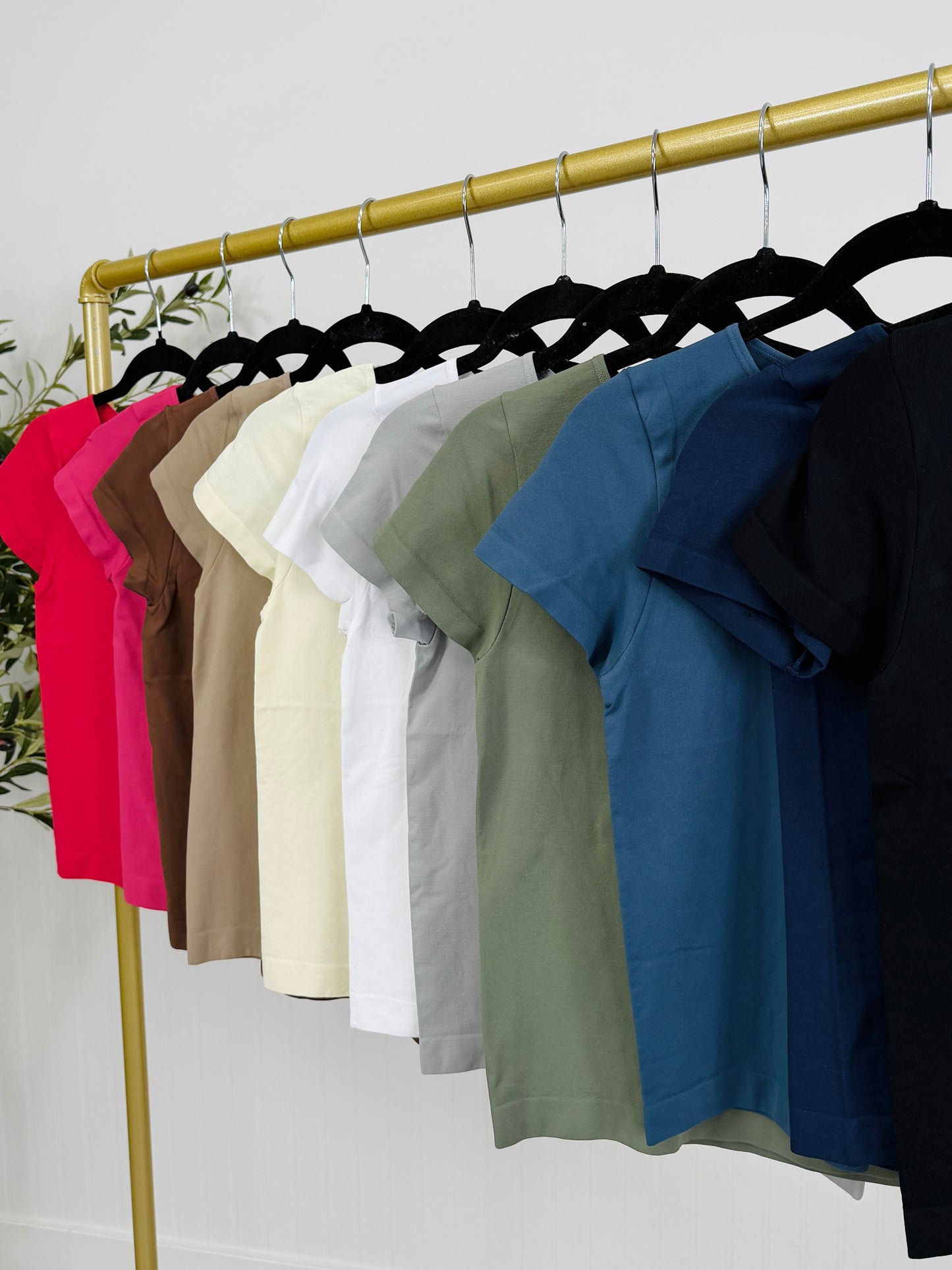Simple But Stylish Short Sleeve Shapewear In Multiple Colors