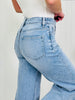 Basic in The Best Way Tummy Control Cropped Wide Leg Jeans