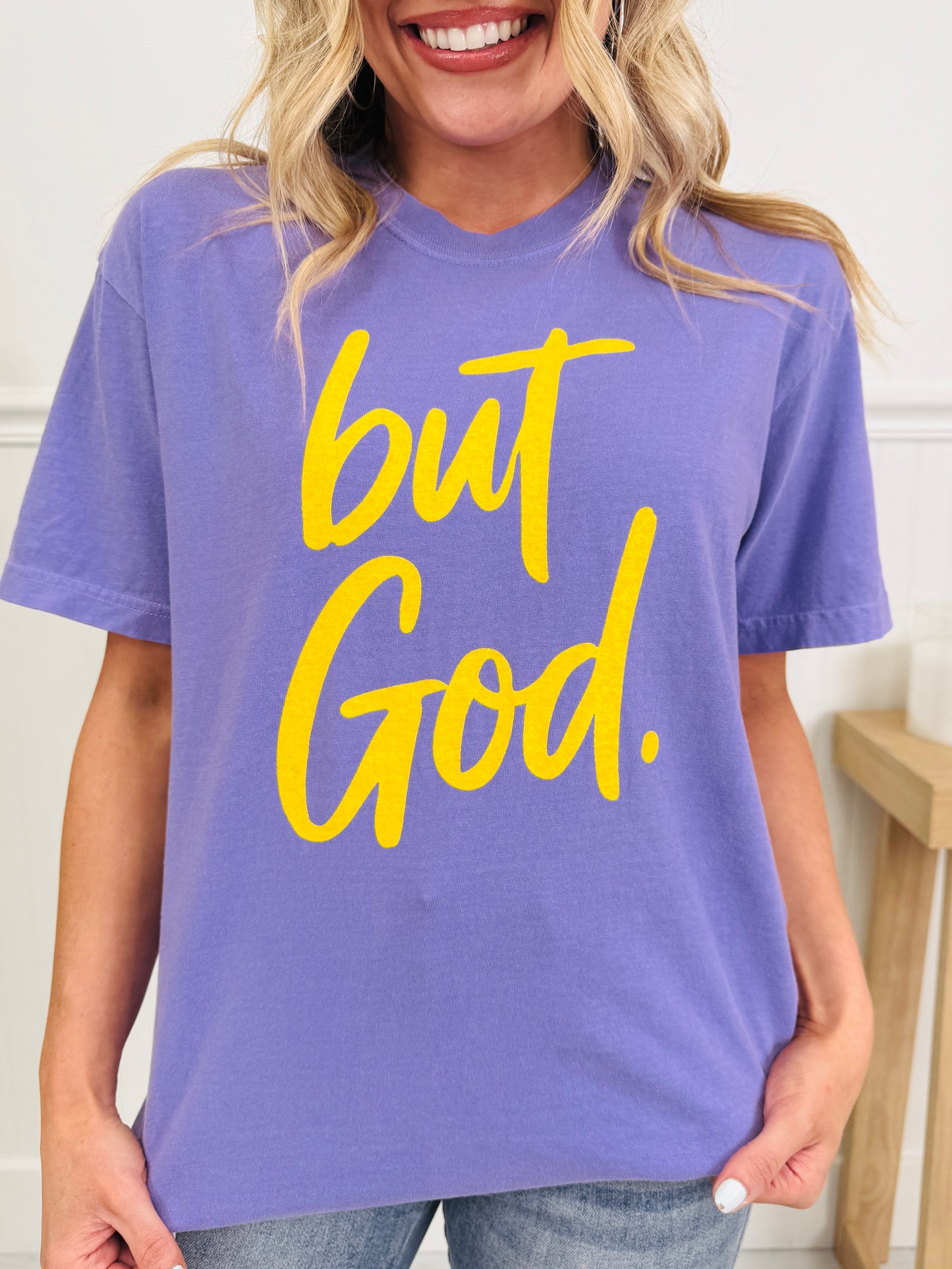 But God Neon Graphic Tee in Multiple Colors