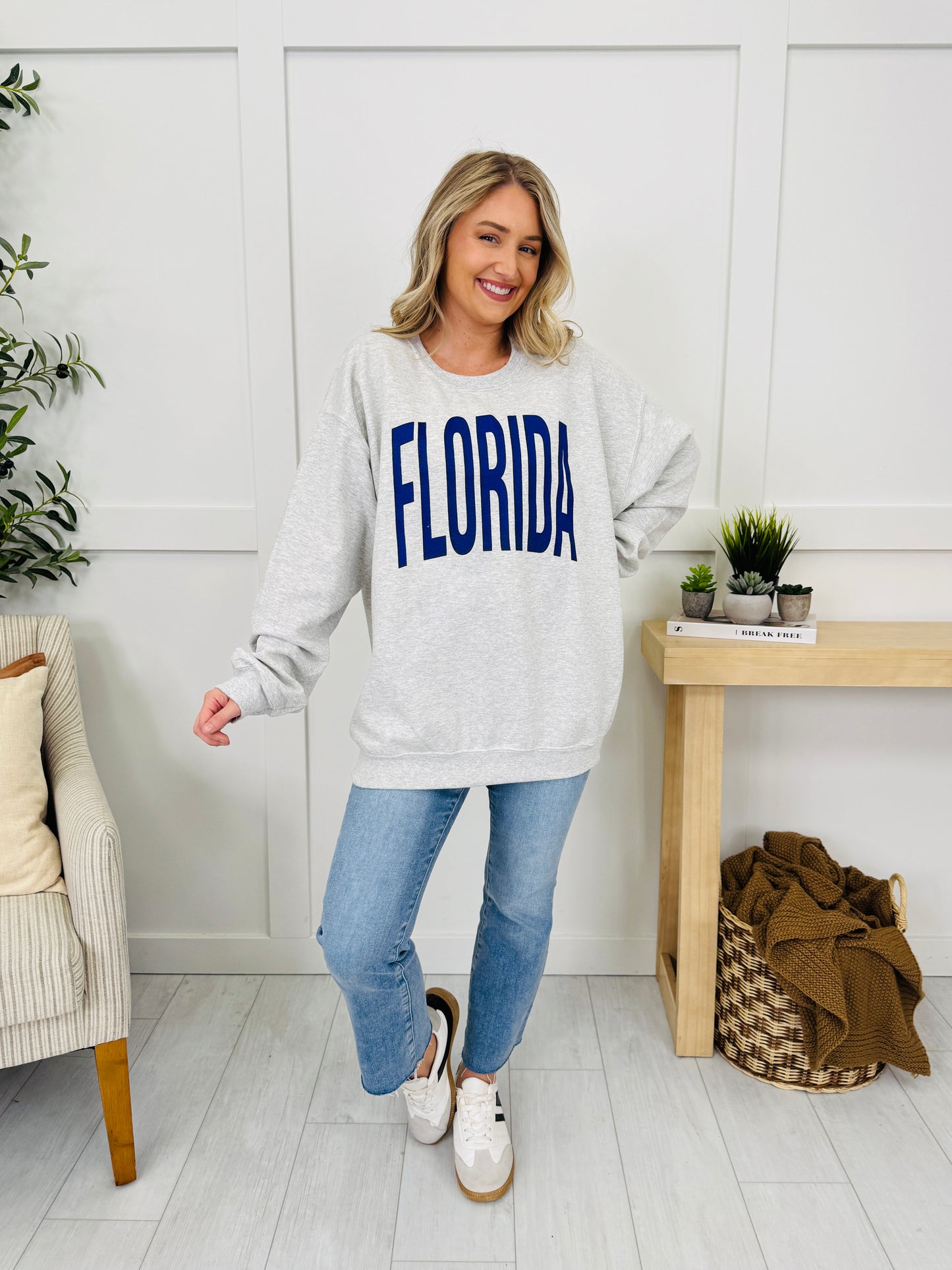 Florida Reversible FL Graphic Crewneck Sweatshirt