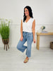 Front and Center Tummy Control Cropped Wide Leg Jeans