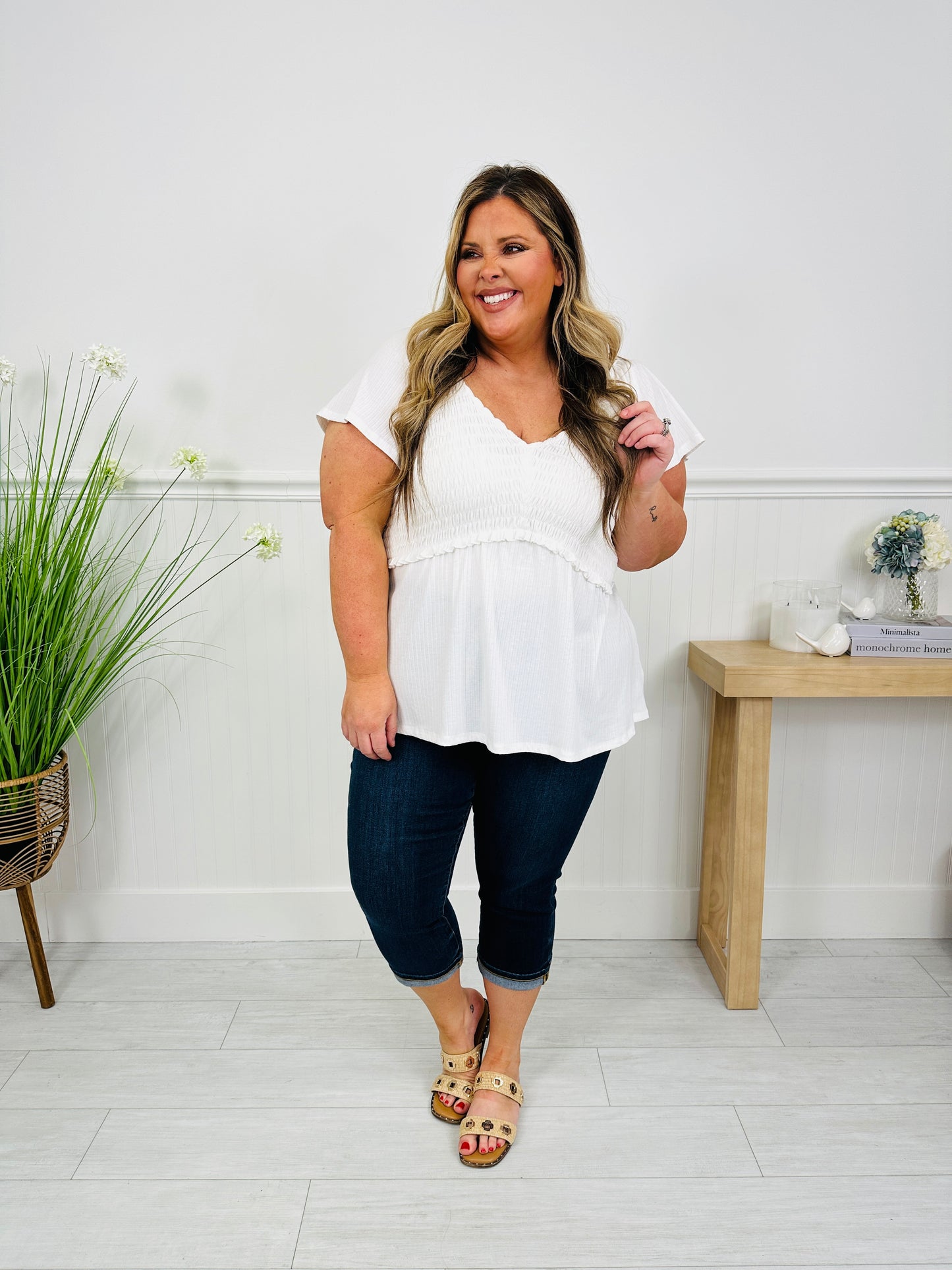 Judy Blue New Beginnings Cuffed Capri Jeans