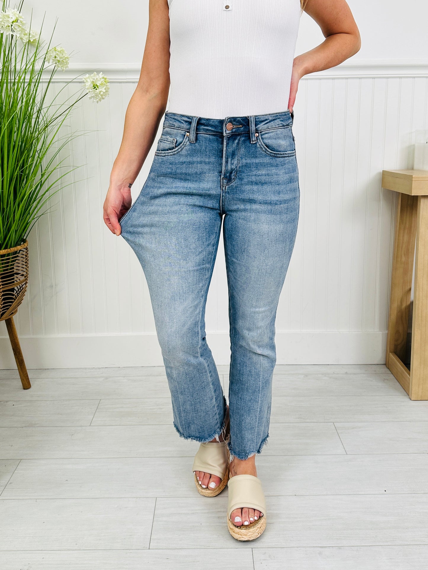 Kick Back And Relax Kick Flare Cropped Jeans