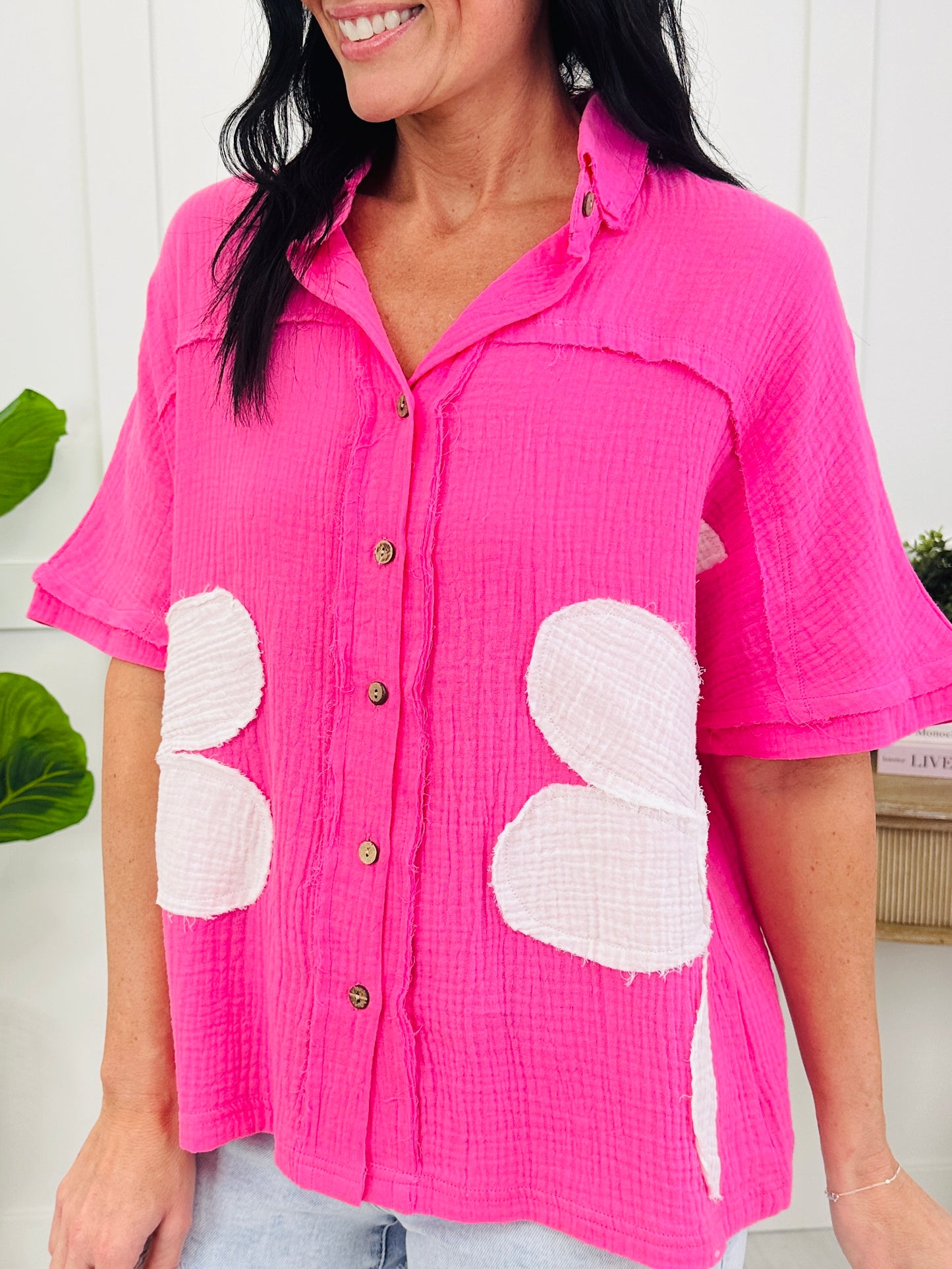 Coastal Petal Top In Pink