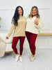 REG/CURVY Best Selling Tummy Control Custom MOCO Design Leggings In Wine