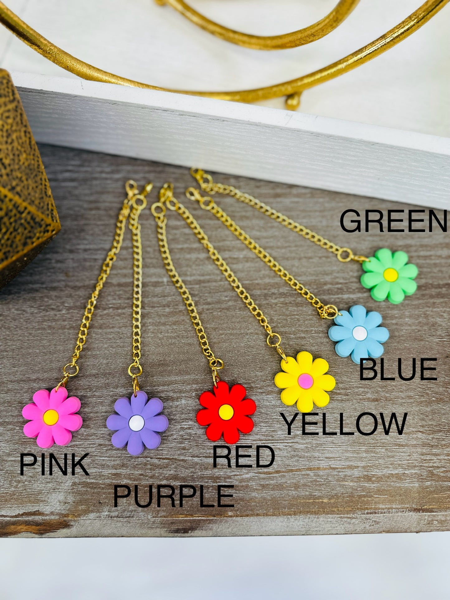 Restock! Daisy Tumbler Charm- Multiple Colors!