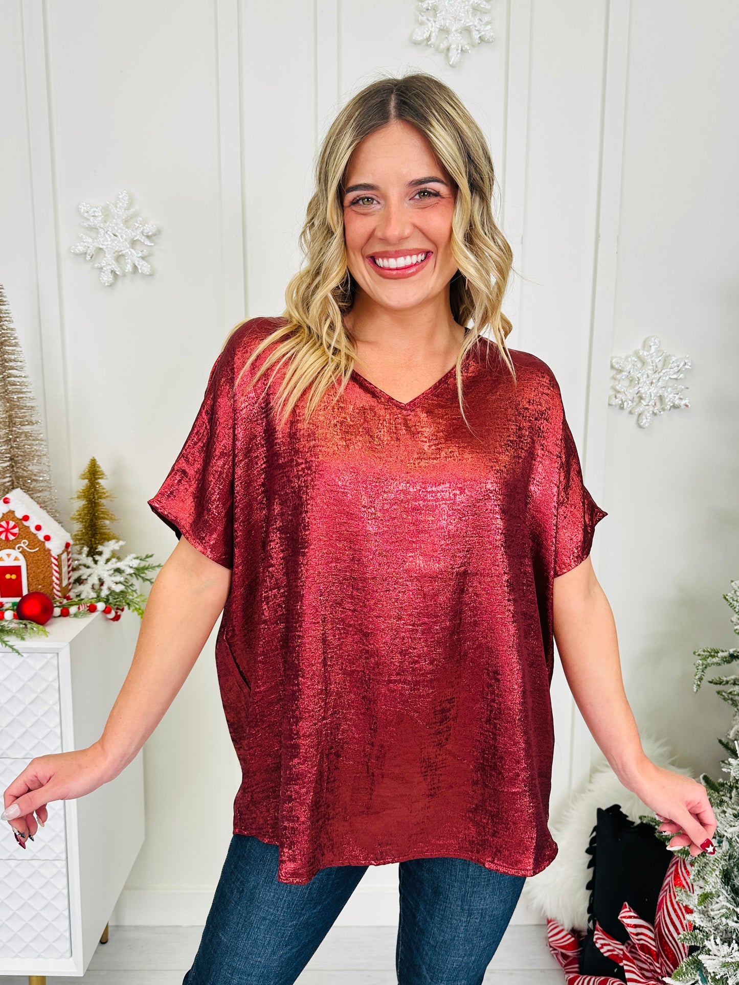 All That Shimmers Top- Multiple Colors!
