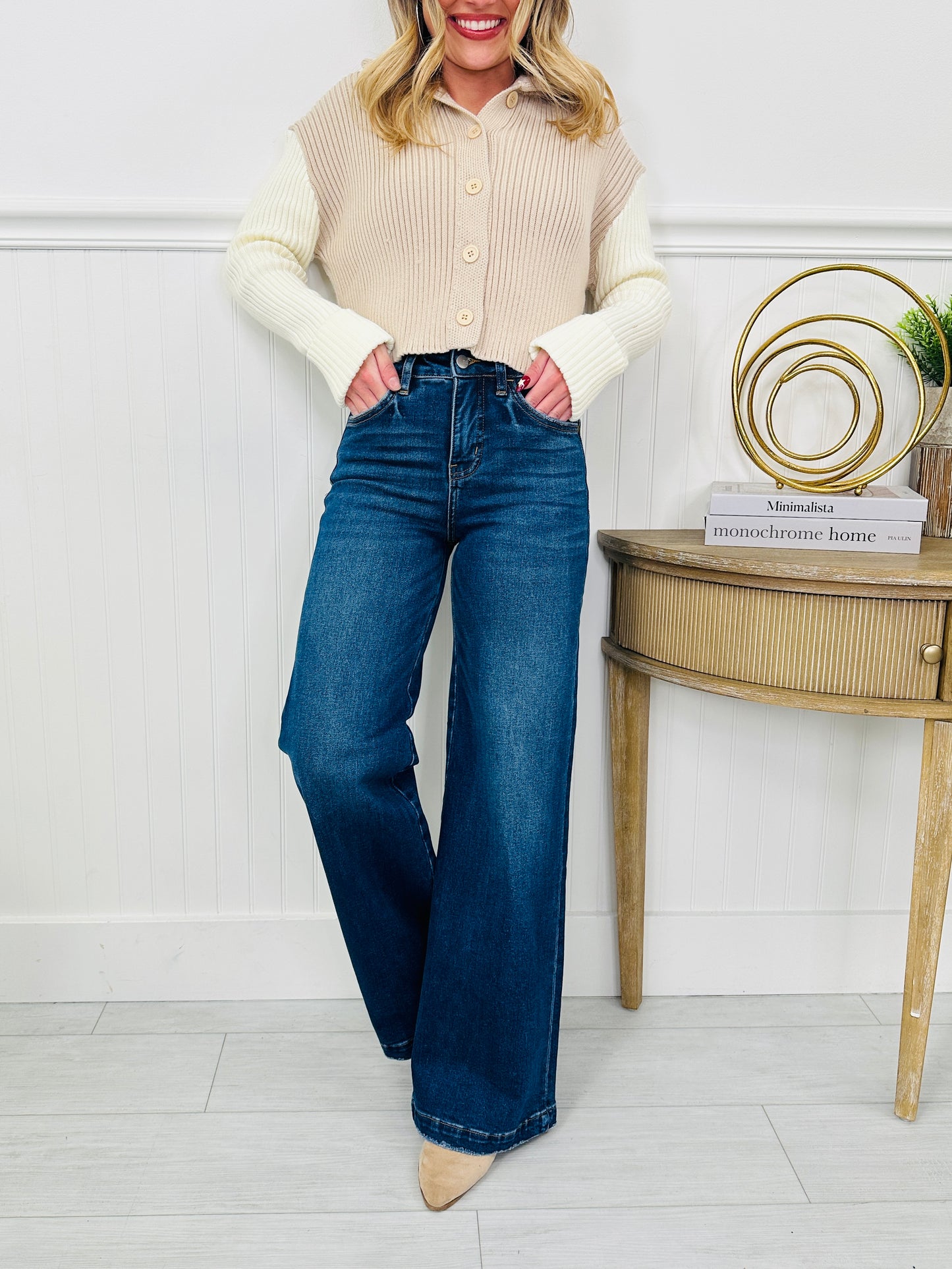 With You In Mind Wide Leg Tummy Control Jeans in Four Inseams