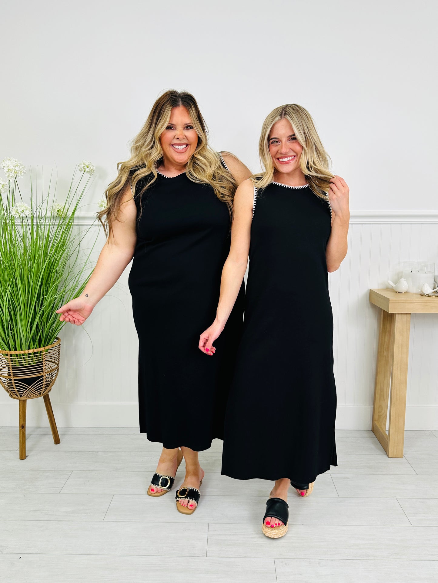Better Than Basic Midi Dress in Black | Size: Medium by CCC MOCO Boutique