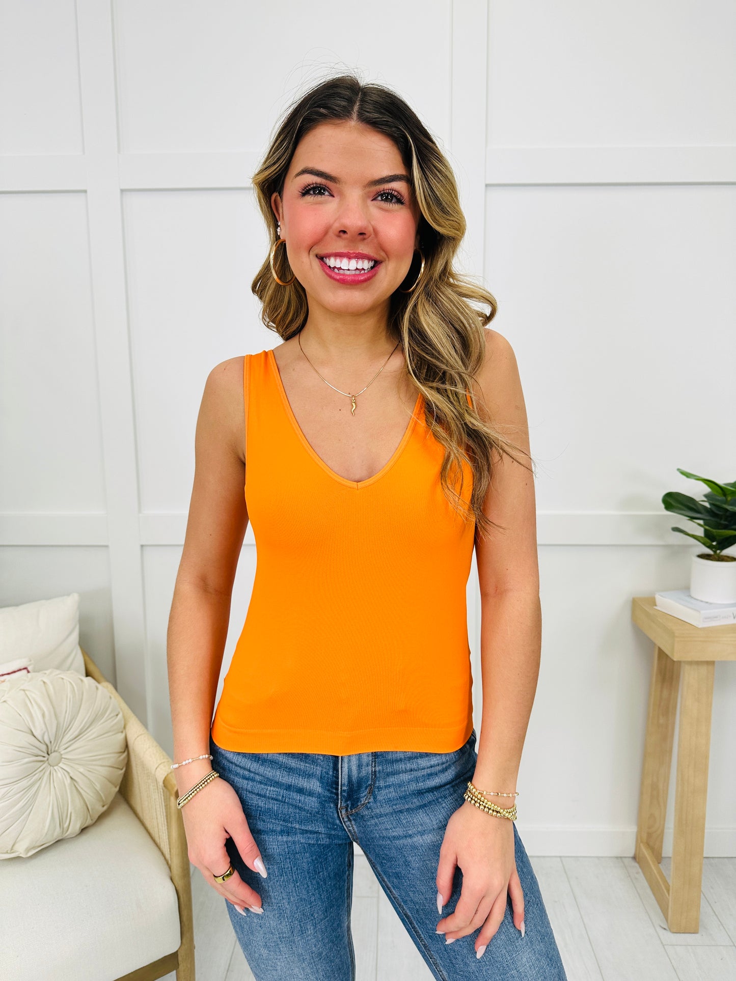 Cropped Reversible Shapewear Tank- Multiple Colors!