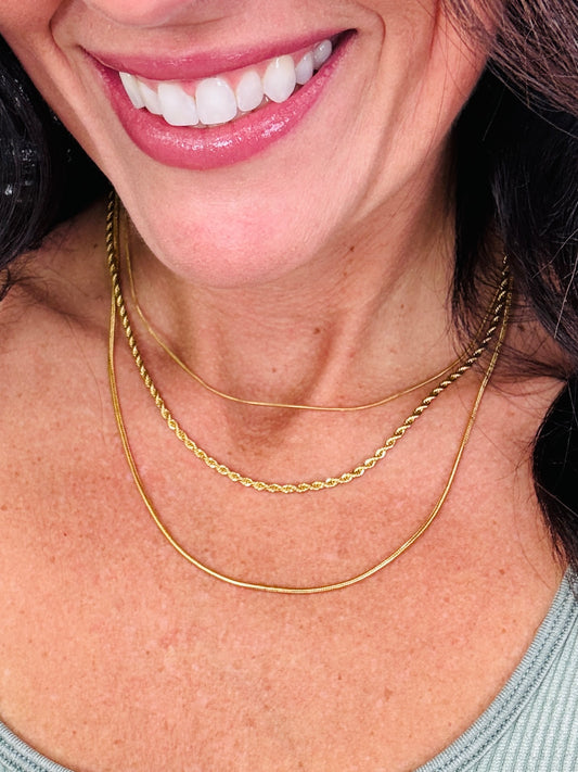 Sculpted Light Layered Necklace