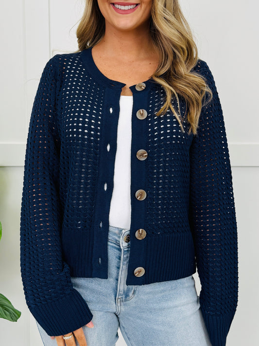 Lost in the Feeling Cardigan In Navy