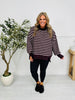 Stripe Up Your Alley Pullover In Wine