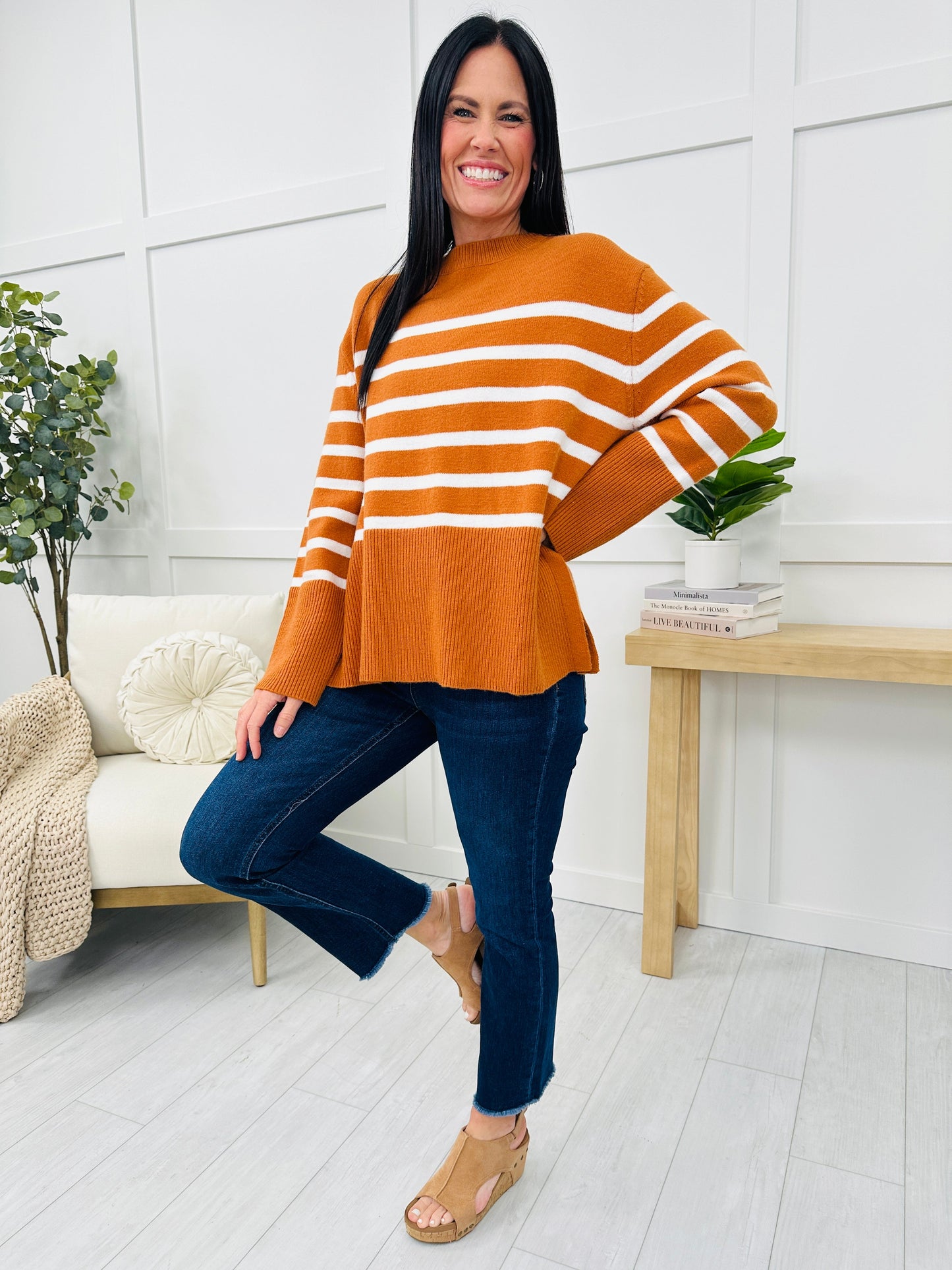 Autumn Comforts Sweater In Rust