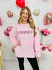 Teach Candy Hearts Graphic Crewneck Sweatshirt