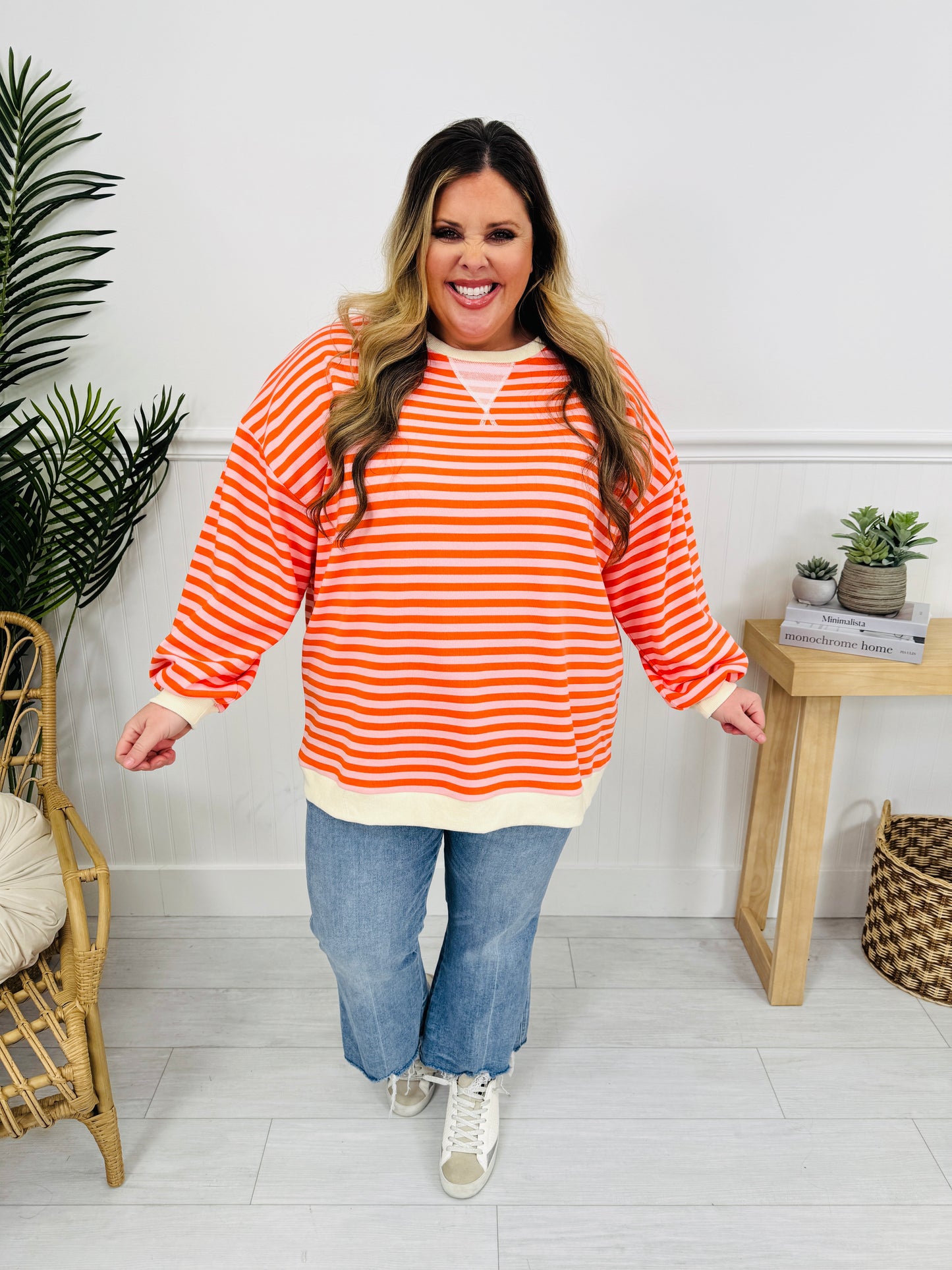 Stripe Hype Pullover Top in Four Colors